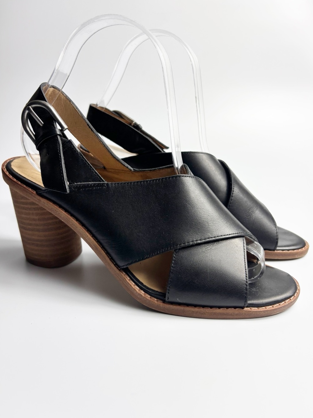 Madewell Ruthie Sandals Black Crisscross Leather Scrappy Open Toe Women Size 8
